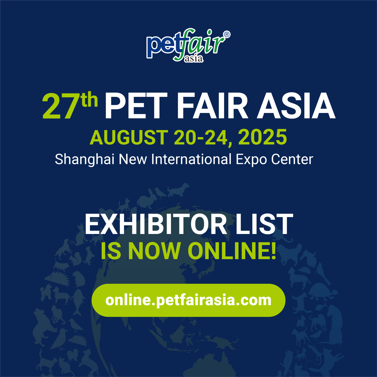 Exhibitor list is now online
